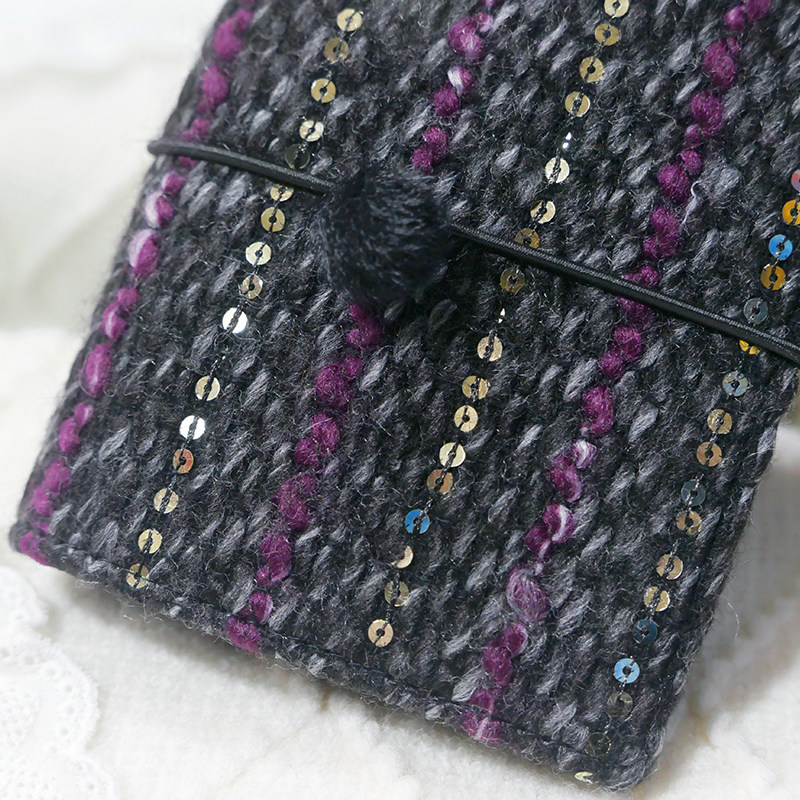 躲在耳里|限量毛呢活页|紫黑色高级亮片气质感氛围重工手帐本m5a7,淘宝优惠券,粉丝福利购,淘宝优惠卷