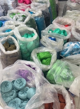 清库正品中粗棉线八股丝光棉一团半斤左右手工DIY编织毛衣围巾