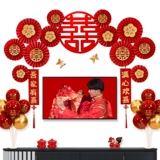 Свадебная гостиная телевизионная фоновая фон стены.