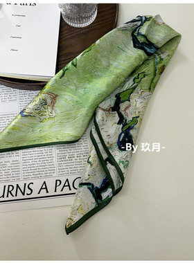 玖月花卉田园丝巾发带