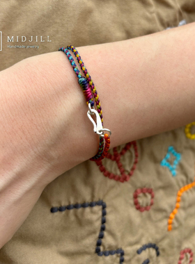 正能量混彩编织双层手绳