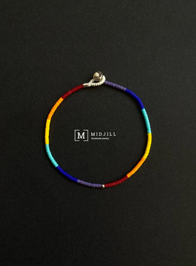 MIDJILL中性日系urban彩虹色手链