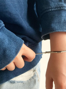 日系街头风百搭情侣礼物细手链