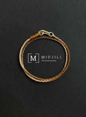 MIDJILL欧美大地色系编织手绳