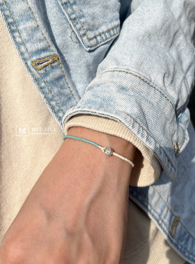 磨砂玻璃珠日系清新手链