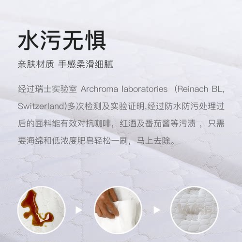 穿拖鞋的猫爷 防水防污亲肤床垫1.8m独立弹簧1.5米硬 - 图1