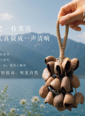 云南果壳铃疗愈风铃冥家居装饰