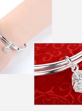 双11925银饰江南鱼戏女礼物手环