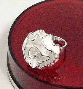 925银盛放玫瑰绝色女品韩版戒指