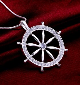 生日礼物宽面韩版船舵时尚风套链