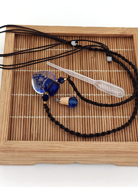 韩版琉璃香水夜光朱砂吊坠项链