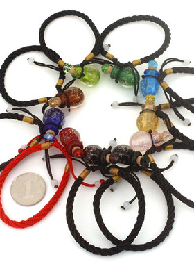 小巧金色圆球琉璃精油瓶香薰手链