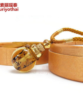 朱砂空瓶容器琉璃随身香薰吊坠