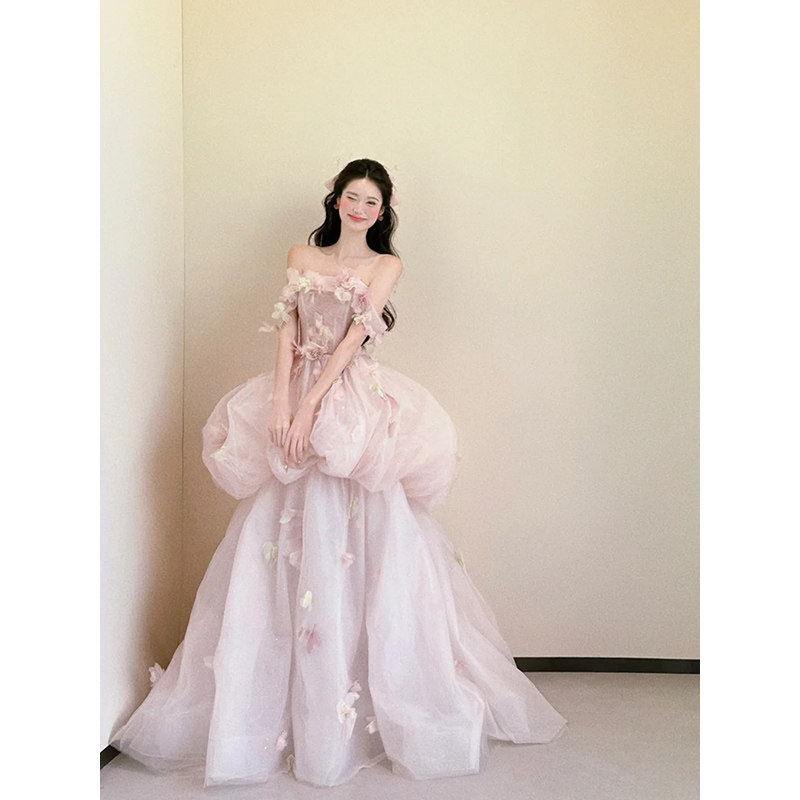 花仙子婚纱礼服超仙高级感森系新娘结婚公主裙抹胸成人礼宴会礼服,淘宝优惠券,粉丝福利购,淘宝优惠卷