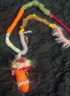 【砸窑儿RockPixies】手编Y2K朋克嬉皮部落绳蘑菇项链手机挂件绳