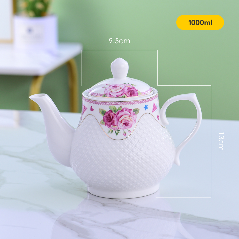 陶瓷茶壶单壶家用大号过滤凉水壶咖啡壶酱料壶油壶餐厅瓷器茶水壶