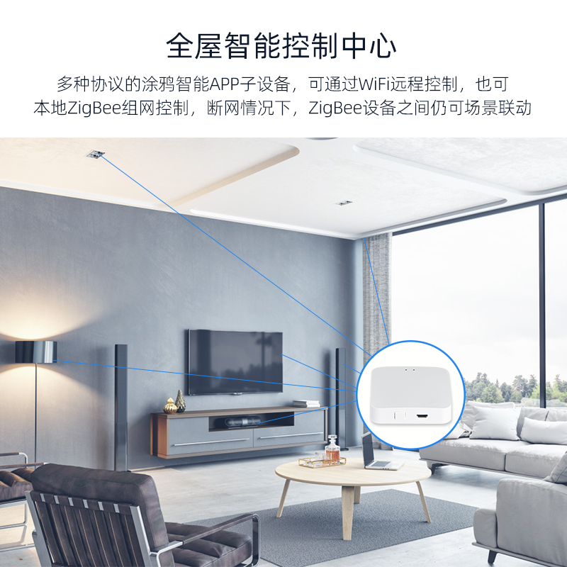 涂鸦网关涂鸦智能zigbee网关涂鸦zigbee蓝牙多模有线无线网关 - 图1