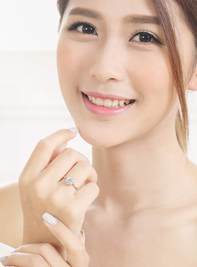 仲夏之晶六爪仿真钻戒锆石戒指女