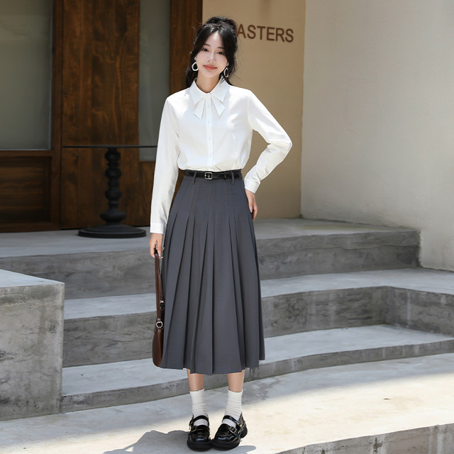 Long Sleeve Tencel Cotton Shirt with Bow for Little People