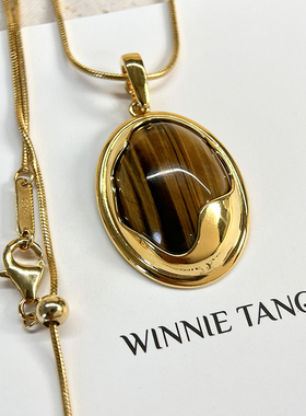 muer沐耳毛衣链珍珠天然虎睛石