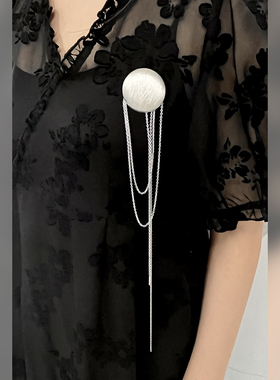 muer沐耳925银拉丝工艺胸针