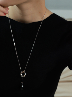 muer沐耳黑玛瑙项链女高级设计