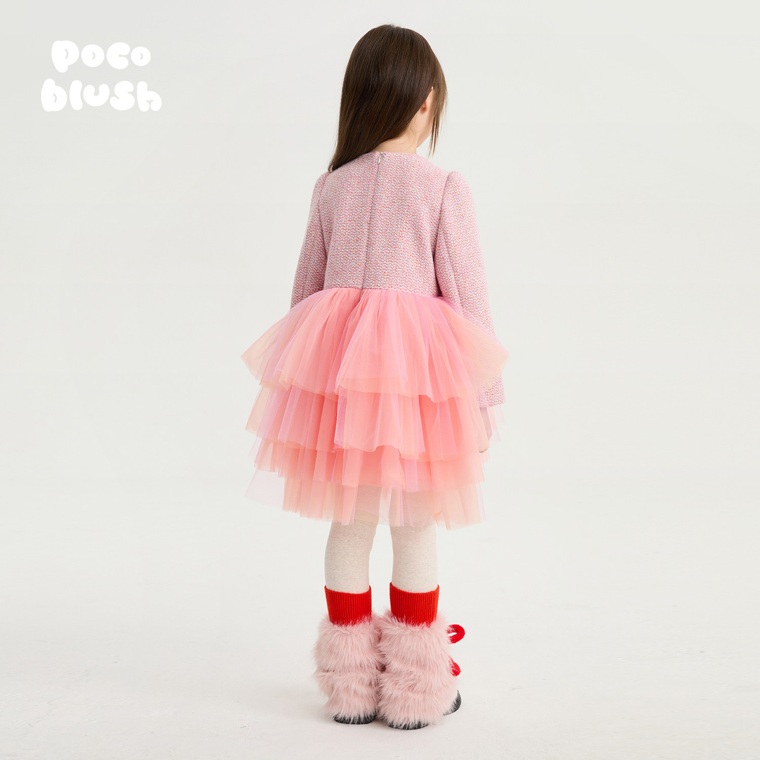 pocoblush【窗台上的音乐会】小香风网纱外套裙女童秋冬公主礼服,淘宝优惠券,粉丝福利购,淘宝优惠卷