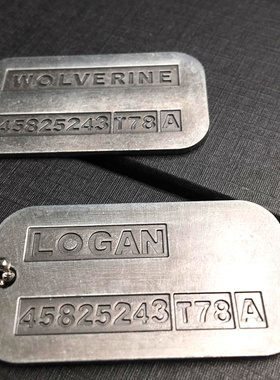 项链超厚全金属狗牌狼叔罗根