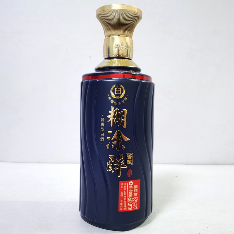 贵州酱香酒糊涂酒糊涂醉纯粮固态鉴藏整箱53度500ml*6瓶酱香型酒 - 图0