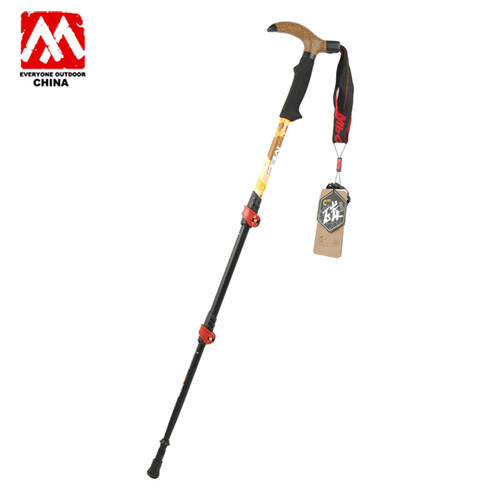 Mbc登山杖 M115 碳素纤维T型手柄 可做老人拐杖健行杖 旅行 - 图0