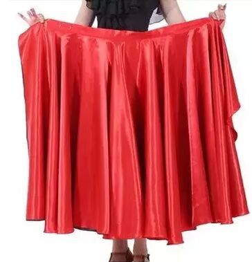 西班牙斗牛舞蹈服斗篷红色儿童拉丁舞裙肚皮舞半身裙女成人大摆裙