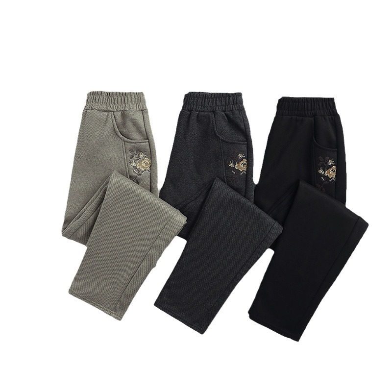 中老年女裤秋冬季妈妈加绒加厚哈伦毛呢裤中老年女裤休闲保暖裤子,淘宝优惠券,粉丝福利购,淘宝优惠卷