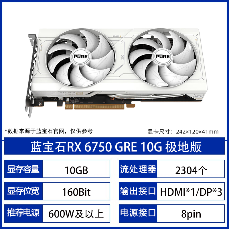蓝宝石瀚铠盈通撼讯技嘉RX6750GRE 7650 B580 9070XT电脑游戏显卡-图2