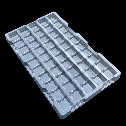 现货50格长方形吸塑内托定制塑料盒托盘新能源汽车零件吸塑盘PET - 图2