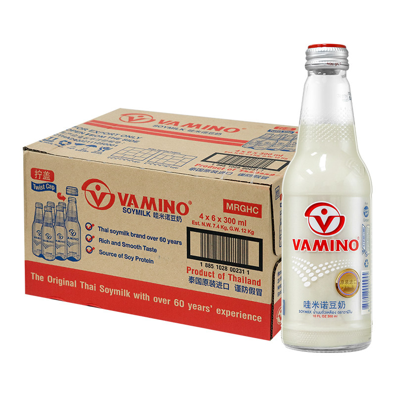 Vamino哇米诺原味豆奶300ml*24瓶整箱早餐豆奶饮料泰国进口,淘宝优惠券,粉丝福利购,淘宝优惠卷
