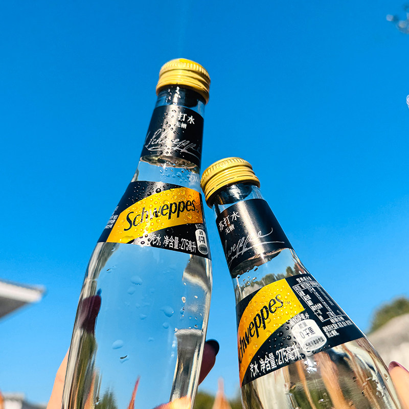 Schweppes怡泉苏打水汽水275ml玻璃瓶无糖汽水0能量0脂肪0糖,淘宝优惠券,粉丝福利购,淘宝优惠卷