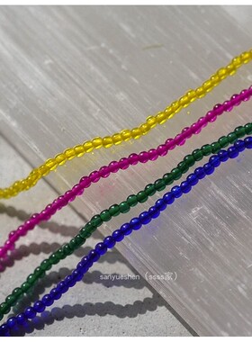 水晶彩色串珠项圈项链