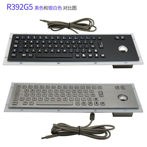 研龙R392G5/C5/LED嵌入式键盘鼠标一体 带轨迹球/触摸板鼠标IP65 - 图1