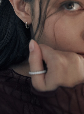 韩国verte925银仿钻镶嵌戒指