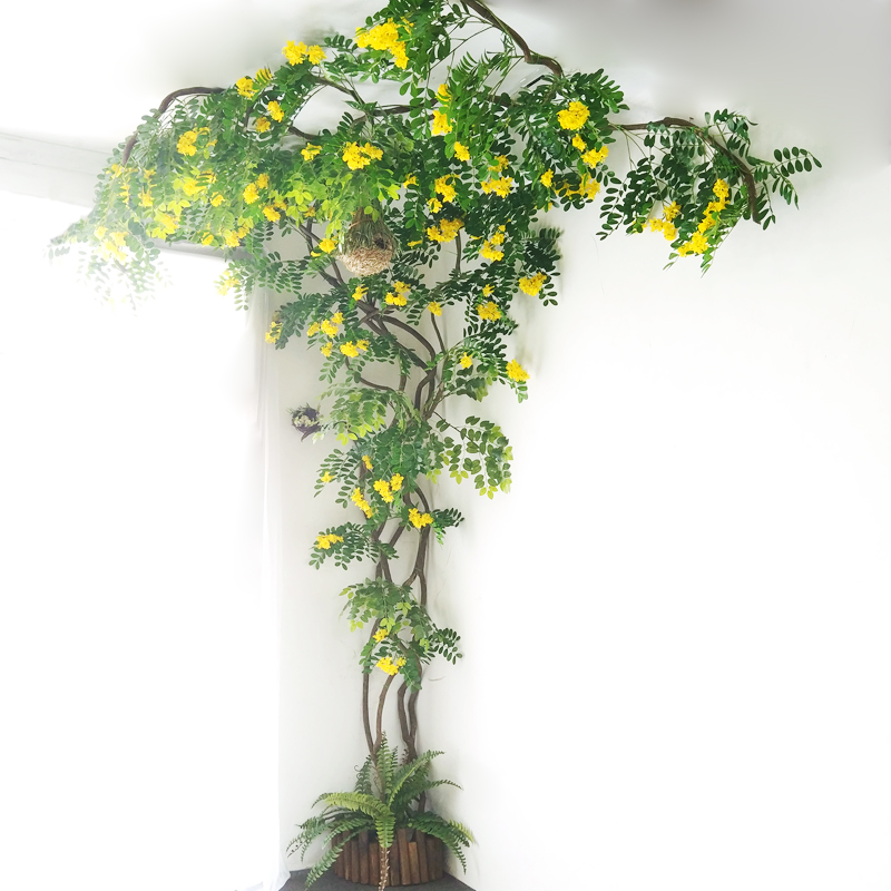 树藤枯藤仿真藤条装饰藤蔓绿植吊顶树叶树枝干植物墙阳台造景假树-图2