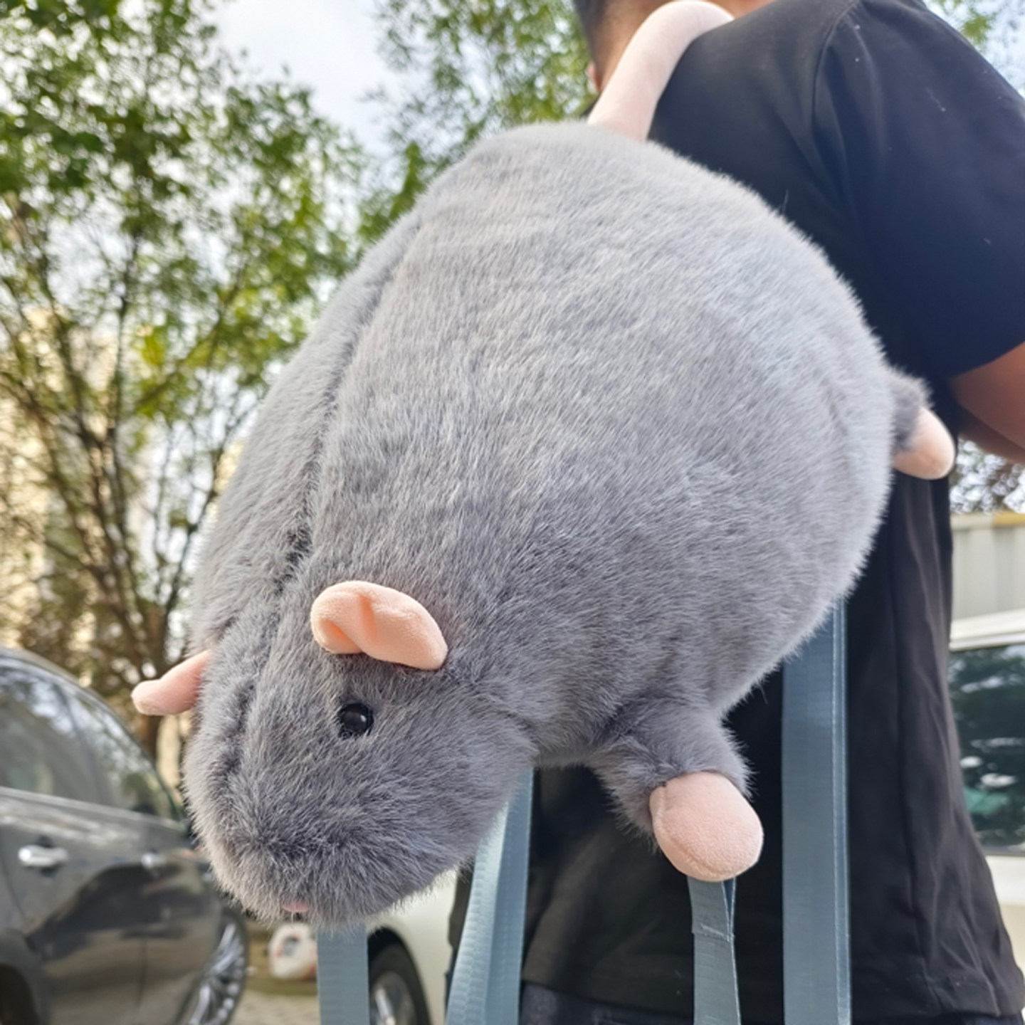 花枝鼠背包可爱仿真老鼠双肩包毛绒公仔玩偶书包丑萌创意包包礼物,淘宝优惠券,粉丝福利购,淘宝优惠卷