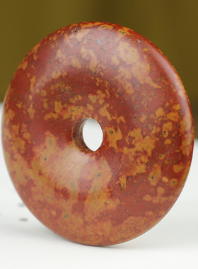 山东泗滨砭石直销泗水富贵红砭石项链吊坠小号平安扣项链包邮正品