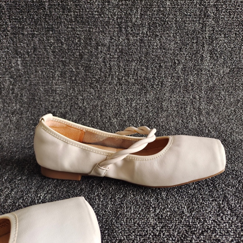 Cameido/卡美多品牌撤柜新款真皮女鞋芭蕾舞鞋浅口平底单鞋软底秋 - 图0