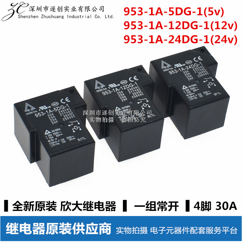 953-1A-5DG-1 -12DG-1 953-1A-24DG-2 5v12v24v  原装欣大继电器 - 图0