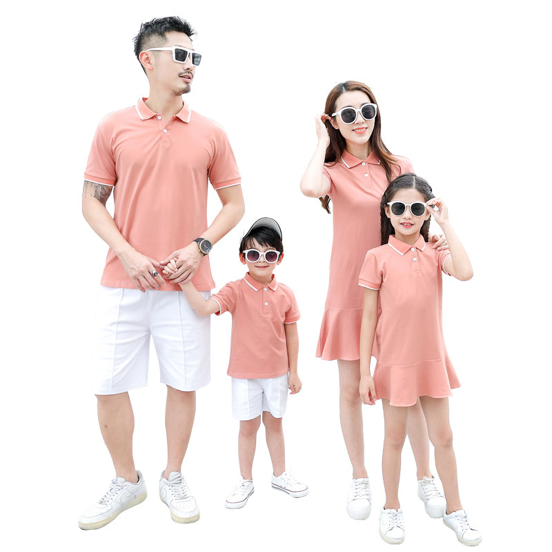亲子装夏装2020新款潮polo衫连衣裙 thecouplepig亲子装/亲子时装