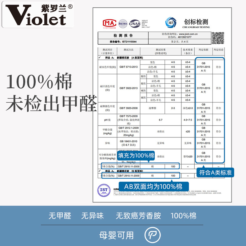 紫罗兰全棉卡通印花棉花被纯棉夏被学生宿舍夏凉被双人加大空调被 - 图3