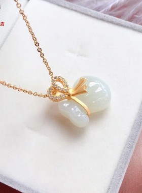 天然纯银支持国检吊坠项链送爱人