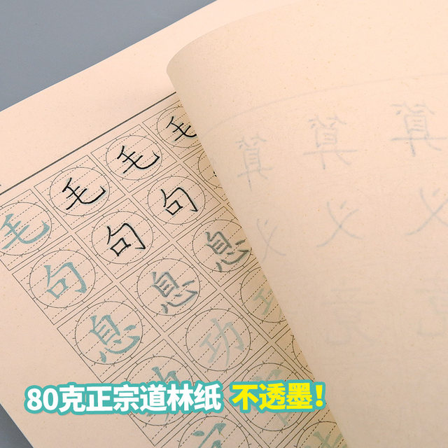 Daolin regular script hard-pen calligraphy copybook commonly used pen pencil practice calligraphy for primary and secondary school students pen control training paper beginners entry adult Chinese character practice copybook rice grid soft copy note practice