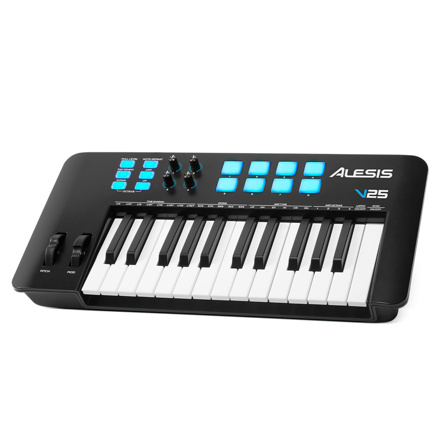 ALESIS V25/49/61 MK2专业半配重MIDI键盘带打击垫 - 图3