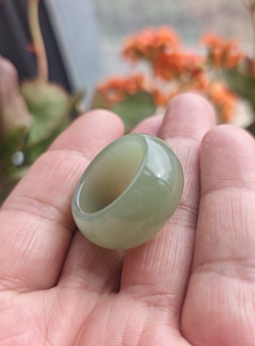 天然和田玉晴水玉戒圈指环圈口19mm宽13mm厚5mm正品一物一图A02